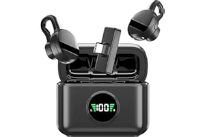 ZVVN Mini Wireless Microphone with USB-C Plug for iPhone 15/16 & Android, Lavalier Microphone with Noise Cancellation, 30H Battery, for Video Recording, Podcast, YouTube, TikTok, Live Streaming