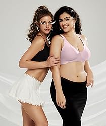 OEAK Womens Deep V Bras Wireless Comfortable Bra