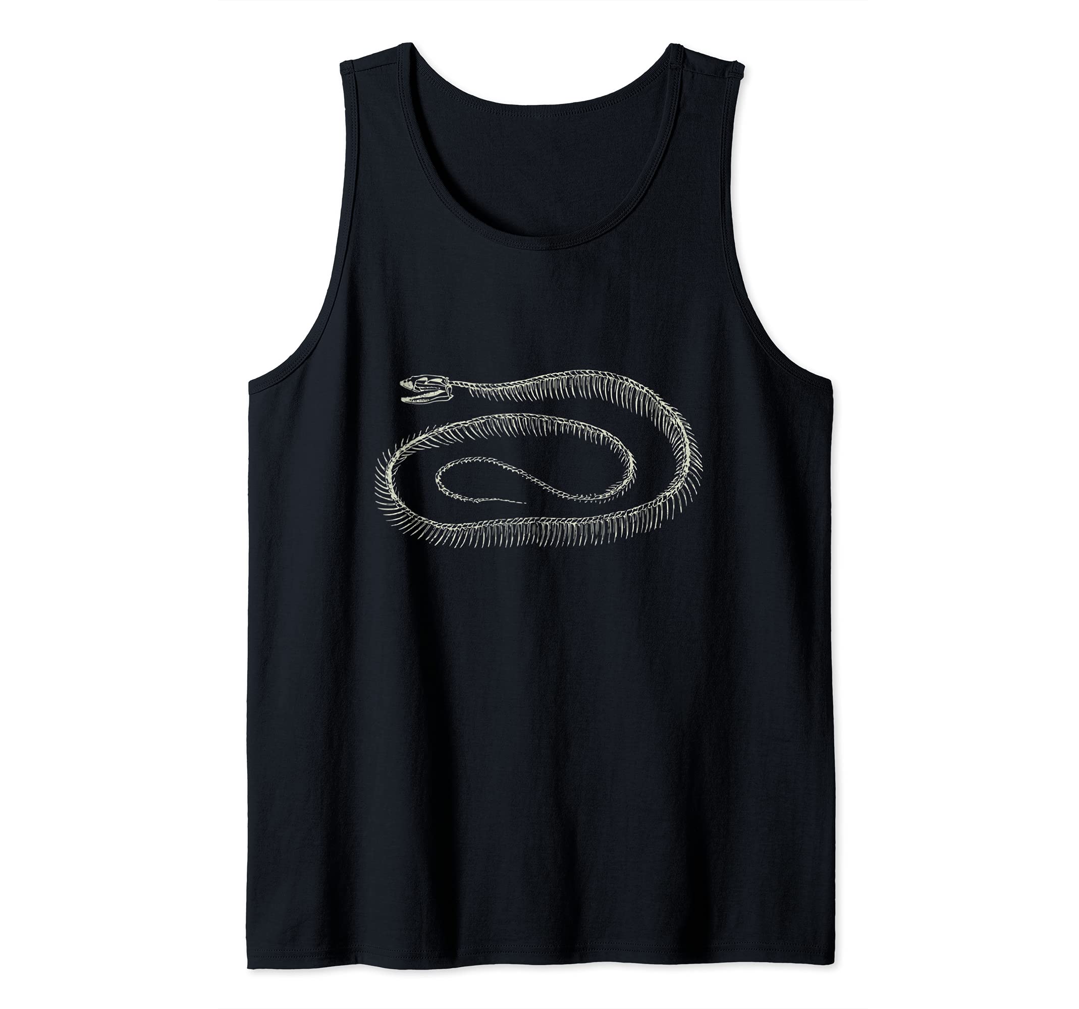 Snake Skeleton reptile serpent illustration Image picture Tank Top