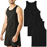 POFF Men’s Tank Top 3-Pack – Sleeveless Shirts for Gym & Workout, 100% Cotton Muscle Fit, Breathable Athletic Wear