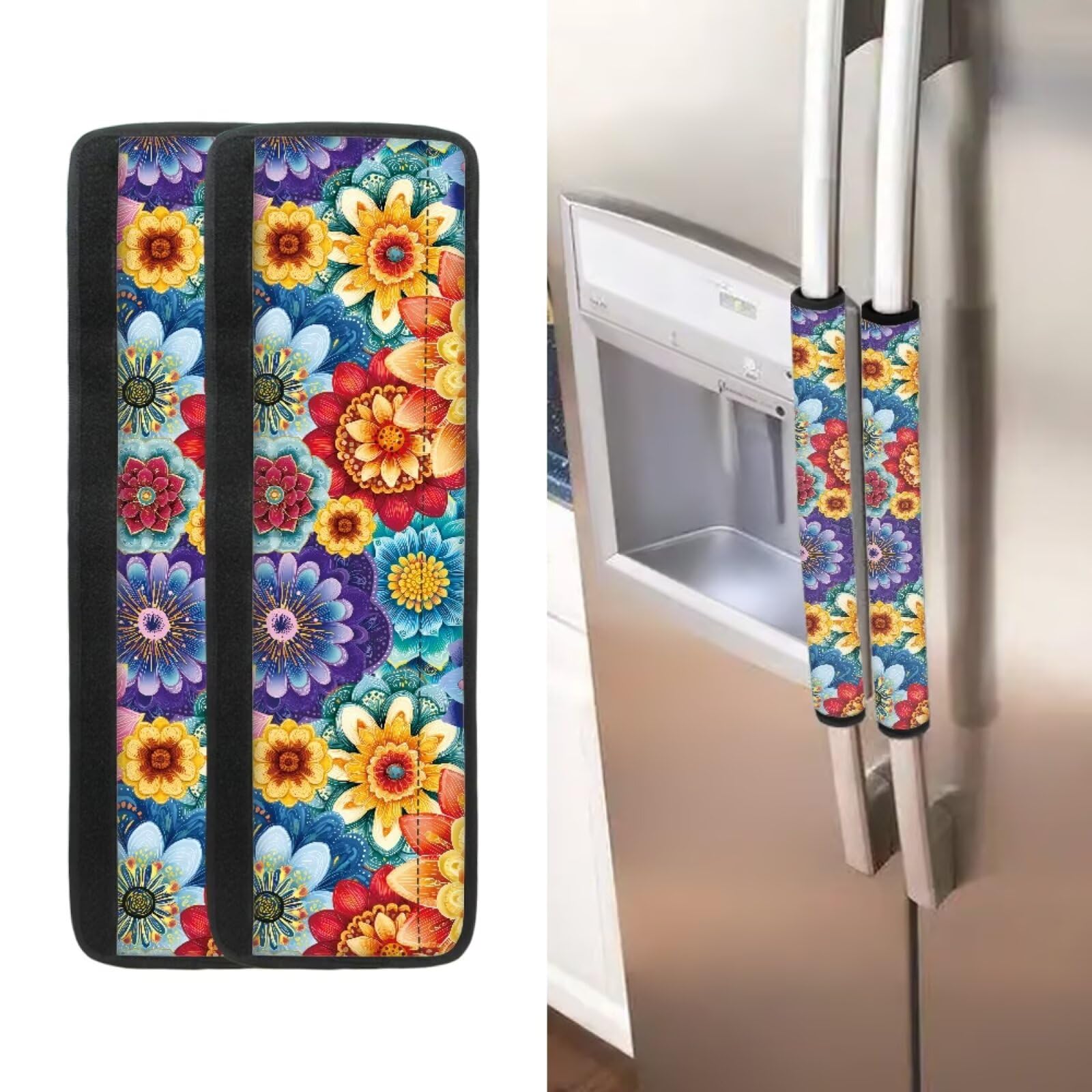 ASQVTIFE 2 Pieces Refrigerator Door Handle Covers