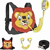 Toddlers Leash + Anti Lost Wrist Link Child Kids Safety Harness Kids Walking Wristband Assistant Strap Belt for Boys Pink Christmas Gift (Black)