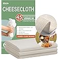 Olicity Cheese Cloths, Grade 90, 45 Sq Feet, Reusable Cheese Cloth with Closed Edges Unbleached Cotton Cheesecloth for Straining, Fine Mesh Fabric Muslin Cloth for Cooking, Baking, Milk,Crafts-5 Yards