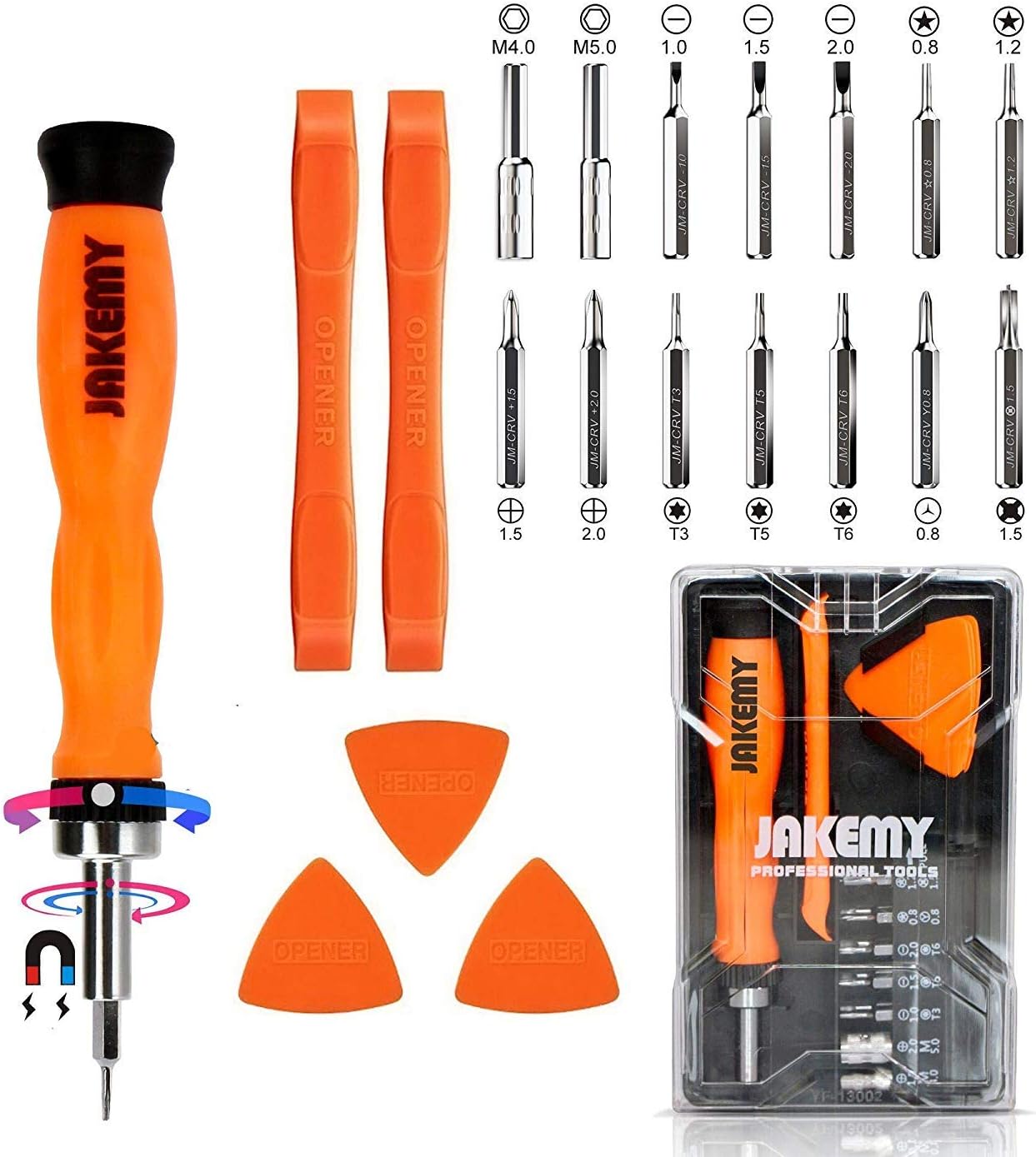 JAKEMY JM-8157 Mobile Repairing Ratchet Screwdriver Set 20 in 1 Tool Kit