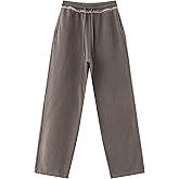 JoinQueen Casual Fleece Sweatpants for Men Vintage Acid Washed Pants Y2K Clothes Drawstring Athletic Baggy Pants with Pockets