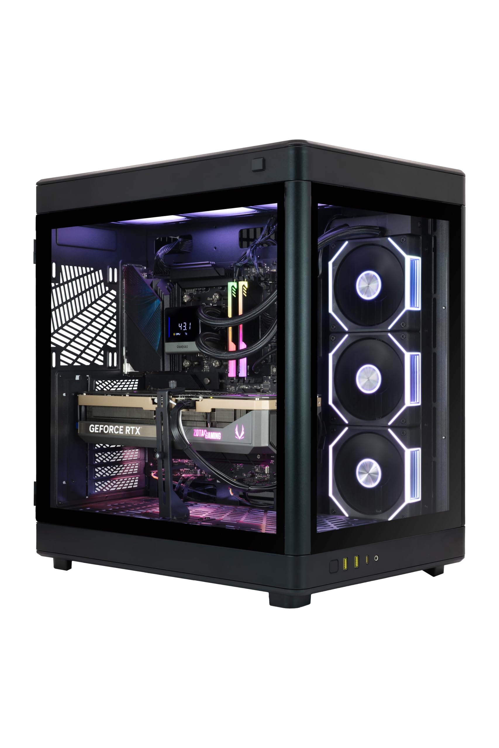 Photo 1 of **doesn't power on**.ZOTAC MEK AI-Enhanced Gaming PC Desktop Computer - NVIDIA GeForce RTX 5090, AMD Ryzen 7 9700X 5.5GHz, 32GB DDR5 RGB, 2TB NVME M.2 SSD, 1300W 80+ Gold PSU, WiFi 7, Windows 11 Home