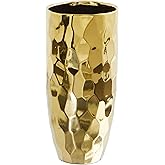 Nearly Natural 10in. Designer Gold Cylinder Vase