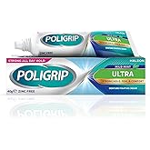 Poligrip Denture Adhesives Cream Ultra, Provides Strong All-Day Hold for | Denture adhesive cream, strong all day hold, fresh mint flavour, helps seal out food particles, for full and partial dentures