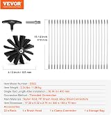 VEVOR 30ft Dryer Vent Cleaner Kit 22pc Nylon Brush Duct Lint Remover Flexible view 7