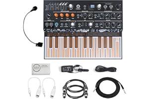 Arturia MicroFreak - Hybrid Analog/Digital Synthesizer with Advanced Digital Oscillators Bundled with MicroFreak Gooseneck Microphone + 2 MIDI Cables + Instrument Cable (4 Items)