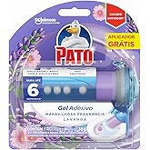Pato Desodorizador Sanitário Gel Adesivo Lavanda, Limpeza Banheiro, Com Aplicador, 6 Discos