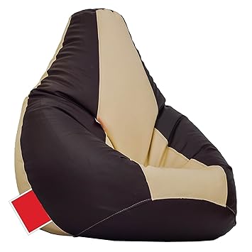 Ink Craft Bean Bags XL Bean Bag without Beans (Brown and Cream)