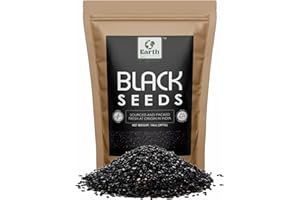 Earth BOTANIC Organic Black Seeds (Nigella Sativa Seeds), Black Cumin Seeds, Vegan & Gluten free Kalonji Seeds 14 oz/397g - Raw from India
