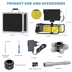 Sanyipace Sewer Scope Camera 165FT/50M, 9'' LCD