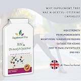 Supplement Tree NAC N-Acetyl-Cysteine 600mg 120 Capsules Vegan Formula view 4