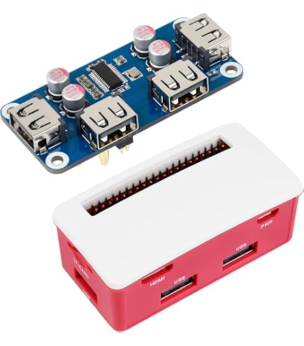 USB Hub Ethernet HAT Per Raspberry Pi Zero – 3 Porte USB 2.0 + RJ45 10/100M, Alimentazione Type-C Selezionabile, LED Di Stato E Compatibilità GPIO