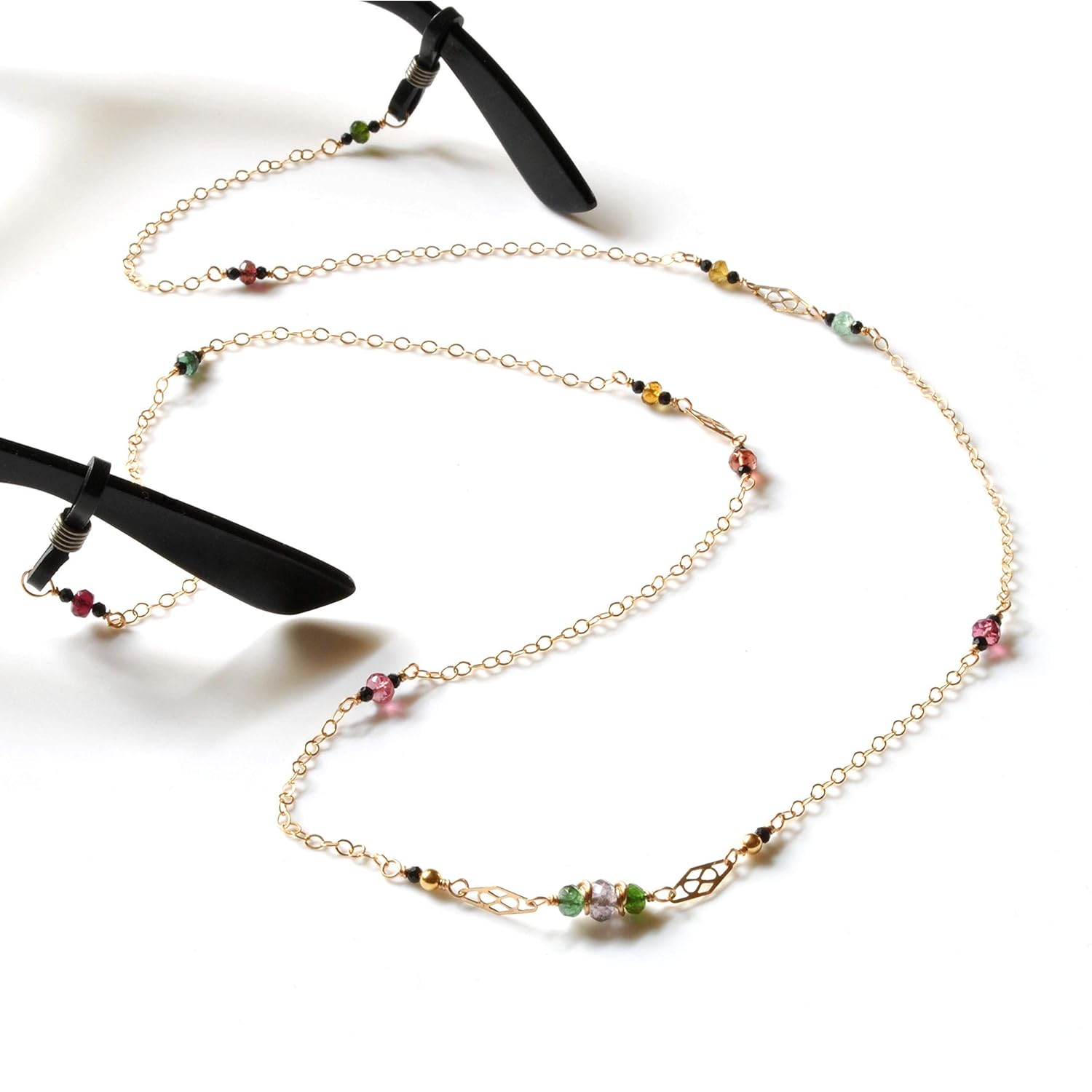 one eye glasses on chain