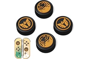 JINGDU Switch Thumb Grip Caps for Zelda Tears of The Kingdom Joy Con, Silicone Joystick Cap Covers Accessories Compatible with Nintendo Switch/OLED/Lite, Black Totk Tears