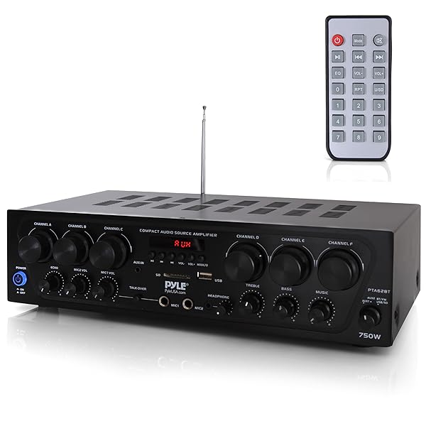 PYLE WIRELESS BLUETOOTH HOME AUDIO AMPLIFIER SYSTEM-UPGRADED 6...