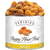 FERIDIES Happy Hour Heat Nuts Snack Mix, Hot and Spicy Peanuts, 9oz Vacuum-Sealed CAN