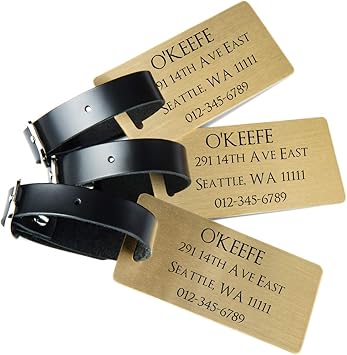 custom luggage tags leather