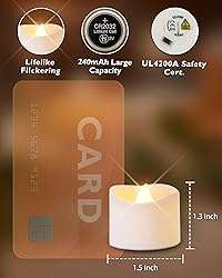 Homemory 12Pcs Flickering Flameless Candle Battery