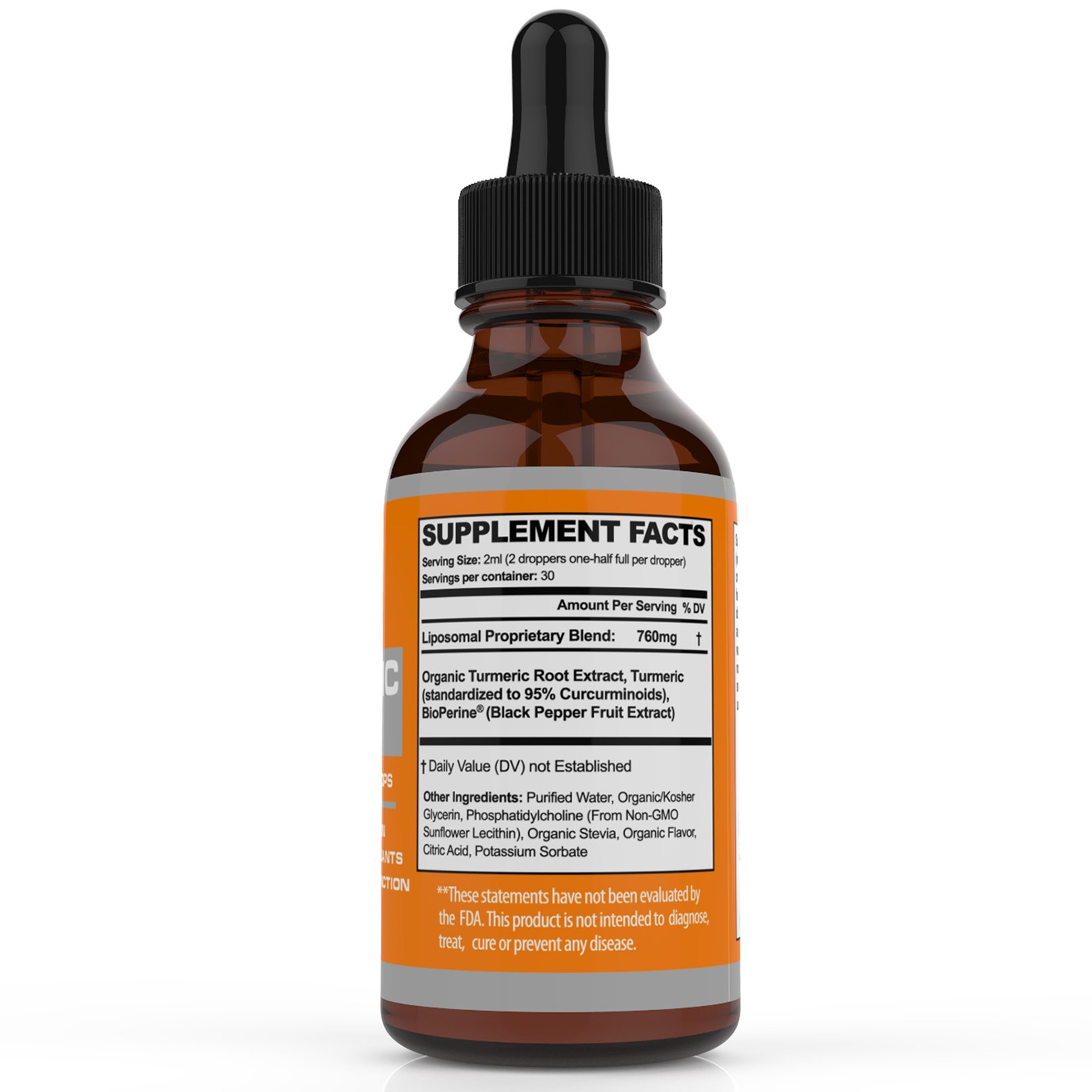 Organic Turmeric Curcumin Drops with Bioperine black pepper fruit extract via 639713568578  eBay