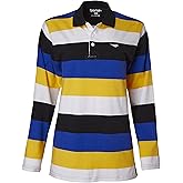 Sportoli Boys Cotton Wide Striped Long Sleeve Polo Rugby Shirt