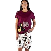 Lazy One Bermuda Short and T-Shirt Set, Cute Pajama Lounge Set for Women, Summer Loungewear