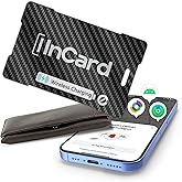 Ultra-Thin Air Tag 0.07in Wallet Tracker (Both iOS and Android) IP68 Bluetooth GPS Tracker for Bags Passport Works with Apple Find My (Apple MFi Certified) & Google Find My Device - Wireless Charging