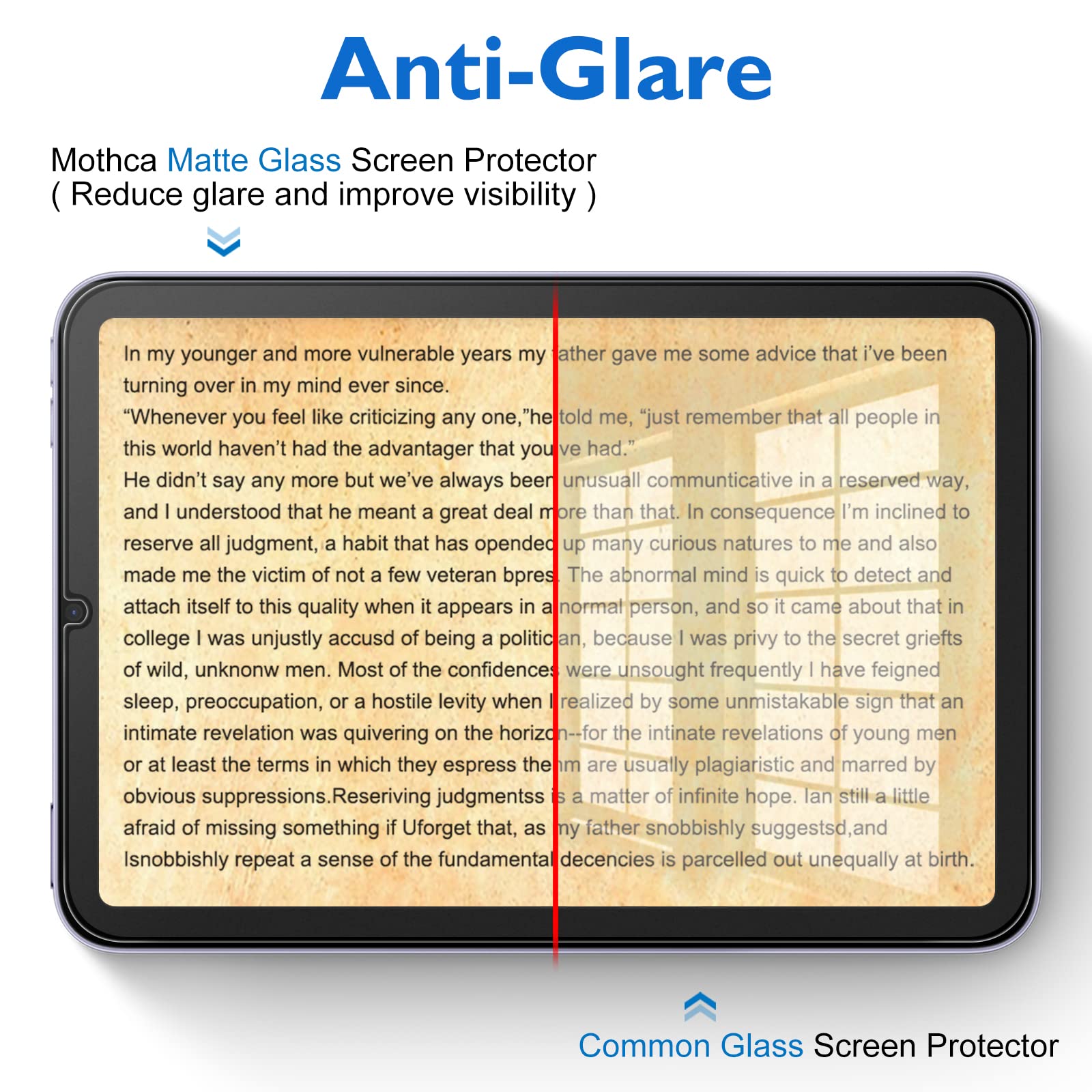 Mothca 2 Pack Matte Glass Screen Protector for iPad Mini 8.3” A17 Pro (2024) & Mini 6 (2021) with Alignment Frame, Anti-Glare & Anti-Fingerprint Tempered Glass Film for iPad Mini 7/6, Smooth as Silk