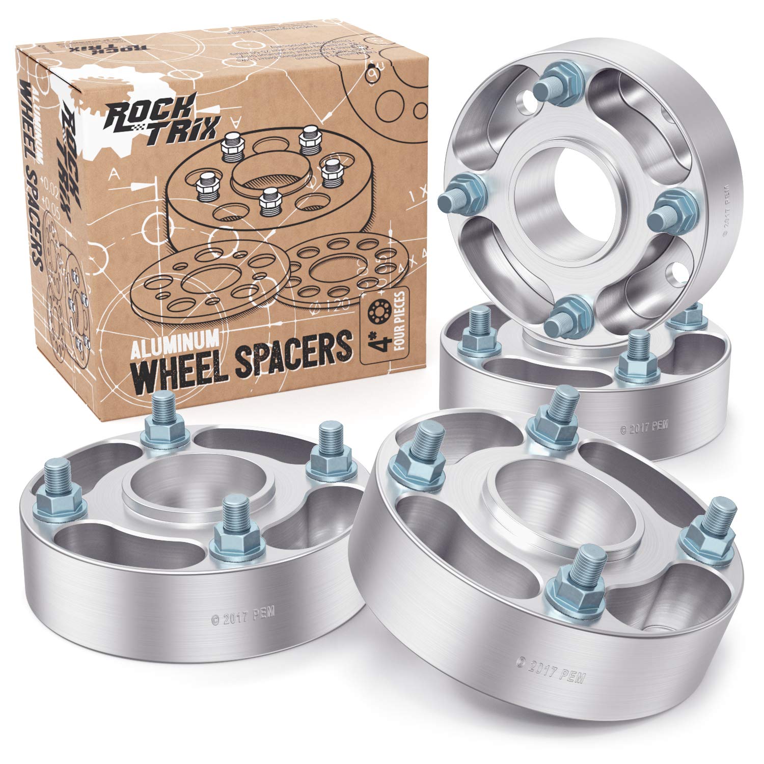 Studs 10x1.25 Bore, 74mm (4x110, Spacers Wheel ATV inch 1.5 RockTrix