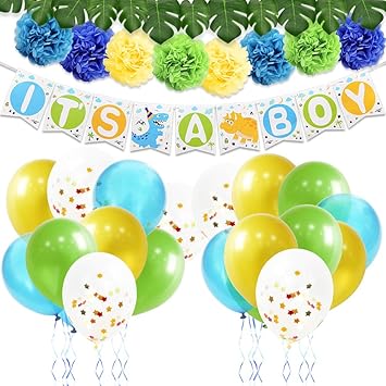 Amazon Com Wernnsai Dinosaur Party Decoration Kit Baby Shower