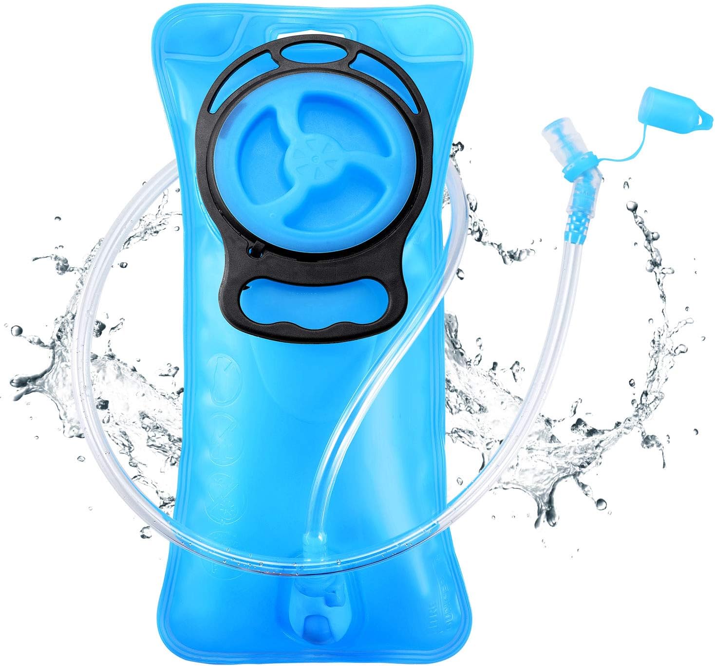 KUYOU Hydration Bladder, 2L Water Reservoir Upgraded Leak Proof Water Bladder Bag for Cycling Hiking Camping Biking Running
