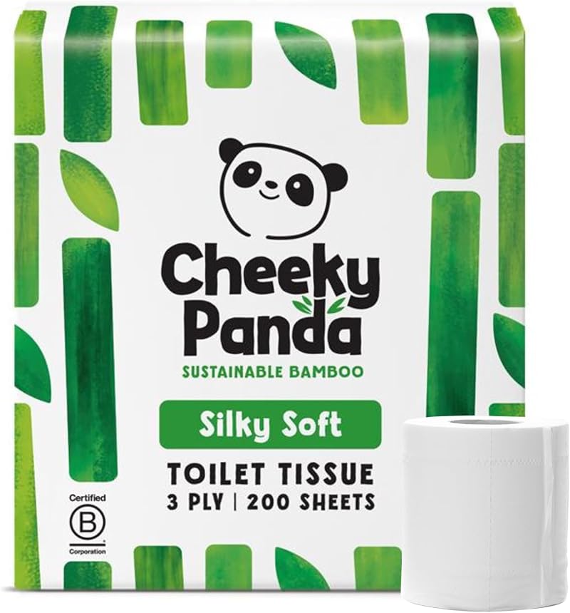 The Cheeky Panda Luxury Bamboo Toilet Tissues 3 Ply 4 Rolls