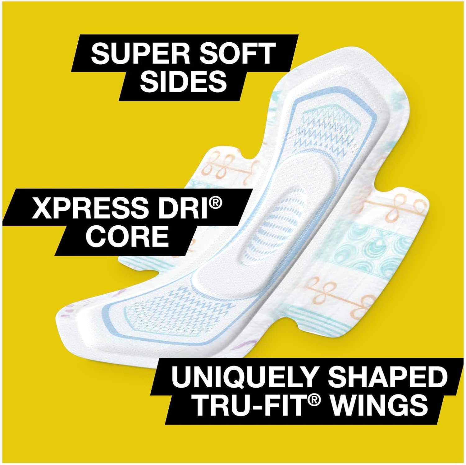 U by Kotex CleanWear Ultra Thin Pads with Wings, Regular, Fragrance-Free, 50 Count: Health & Personal Care