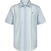 Calvin Klein Boys Short Sleeve Woven Button-Down Shirt