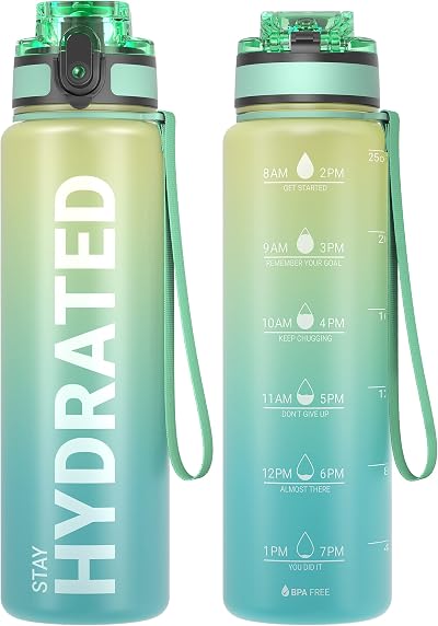 Sahara Sailor 750ML Leakproof Water Bottle Tritan BPA Free with Time Marker
