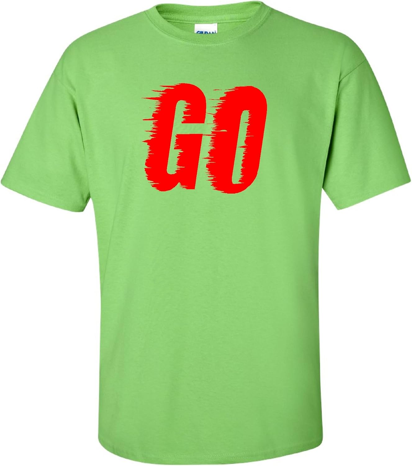 STUFF WITH ATTITUDE GO Lime Green T Shirt Clothing