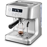 CASABREWS Ultra Pro 20 Bar Espresso Machine with Fast Heating System | Ready in 3 Seconds, LCD Display, Custom Brew Temp, 20-Bar Italian Pump, 3 Holes Steam Wand, Latte &amp; Cappuccino Machine