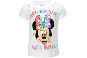 Disney Minnie Mouse Princess The Little Mermaid Moana Lilo & Stitch Frozen Elsa Birthday Girls T-Shirt Toddler to Big Kid