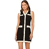 Adrianna Papell Womens Waflle Textured Sleeveless Knee Length Sweater Dress