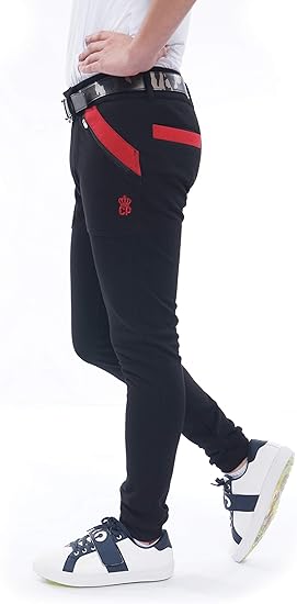 Amazon Co Jp クラッチプレーヤー メンズ ゴルフウェア 春 秋 ジョガーパンツ トラックパンツ ストレッチ ベルトループ付 ブラック M 股下74cm 服 ファッション小物