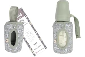 BIBS x Liberty Baby Bottle Cover Small 110ml - Neoprene Protective Cover for BIBS Bottles - Liberty Print Design, Small, Capel Sage