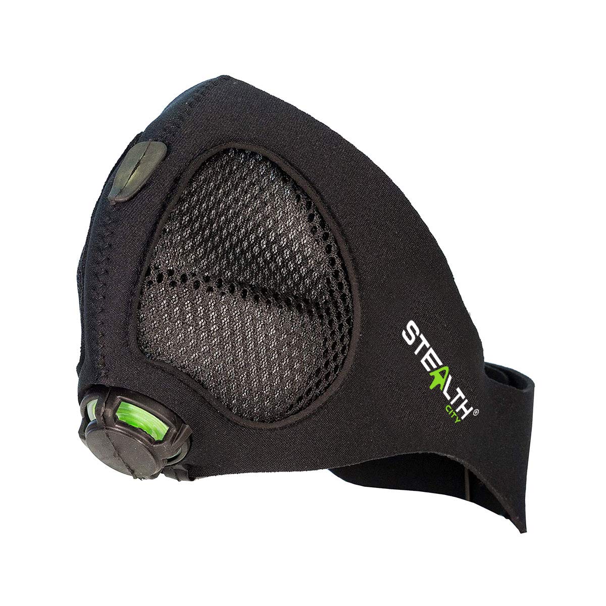 Stealth CITY FFP3 Reusable Face Mask with Washable Harness - Super comfortable face covering suitable for work & leisure - Respirator face mask stops up to 99.99% of all dust and fumes - S/M