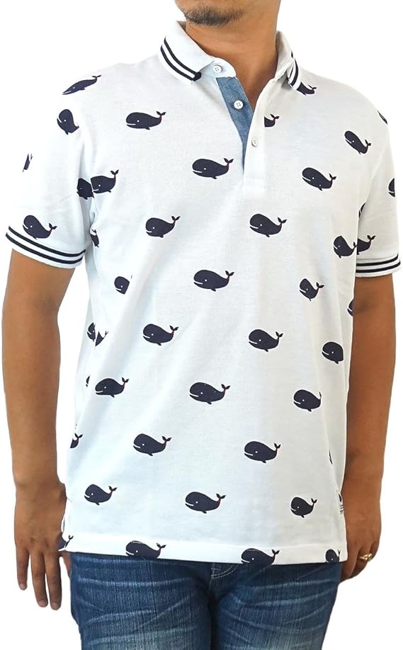 Amazon 大きいサイズ メンズ ポロシャツ Fatanimals クジラ 半袖 k 5l ホワイト ポロシャツ 通販