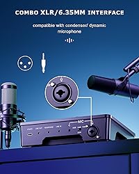 Glomtheia Gaming Sound Board Audio Interface Voice