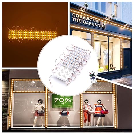 Window Lights LED Module Lights LED Storefront Lights Pomelotree 11ft 40 Pieces Waterproof Decorative Light for
