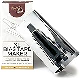 Madam Sew XL Bias Tape Maker, 50mm Single and Double Fold Bias Tape Binding Tool for Quilting Makes Coordinating Quilt Seam B