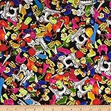 Loralie Designs Sew Fabulous! Kaleidasew Black Fabric by The Yard